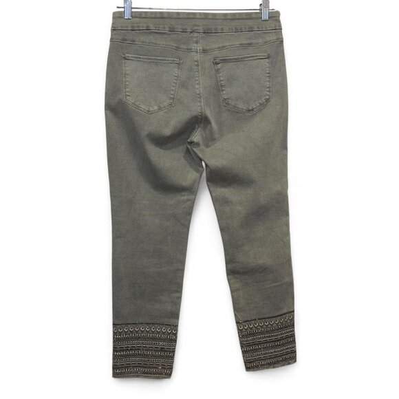 Tribal Jeans Ankle Jeggings Embellished Hem Size 10 - Picture 3 of 4